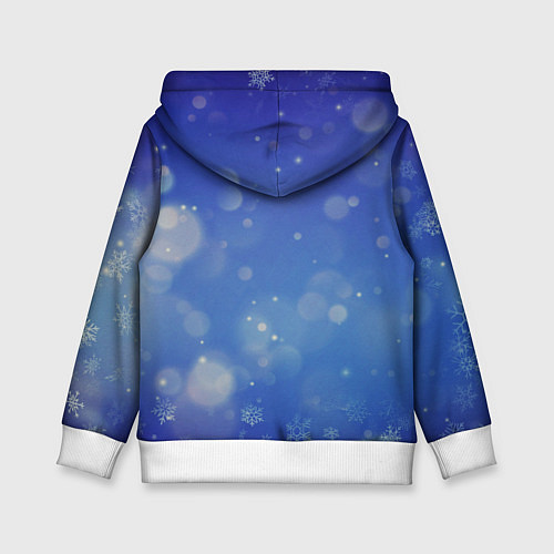 Детская толстовка Санта ест печенье с молоком / 3D-Белый – фото 2