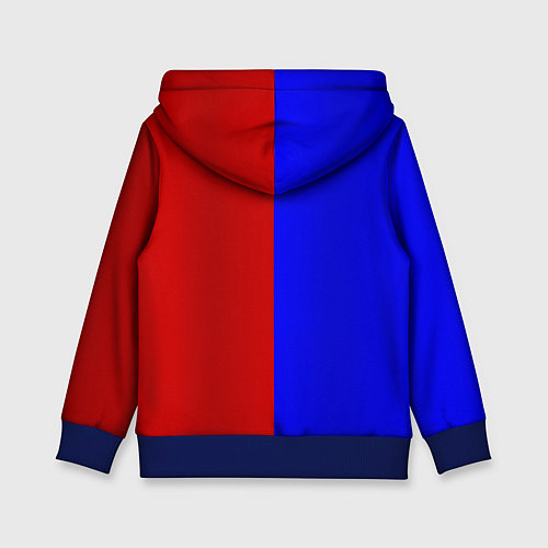Детская толстовка Сине-красный паук - лого / 3D-Синий – фото 2