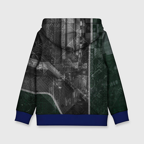 Детская толстовка Азиатская девушка с зелёными глазами / 3D-Синий – фото 2