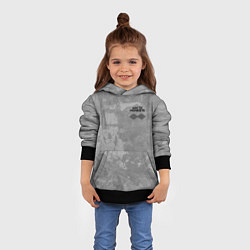 Толстовка-худи детская Arctic Monkeys - серый бетон, цвет: 3D-черный — фото 2