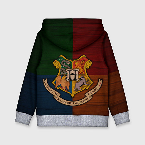 Детская толстовка Hogwarts emblem / 3D-Меланж – фото 2