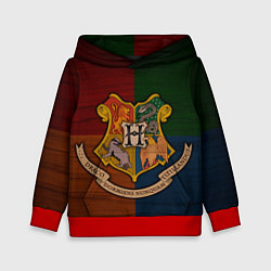 Толстовка-худи детская Hogwarts emblem, цвет: 3D-красный