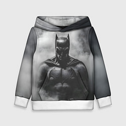 Толстовка-худи детская Бэтмен в дыму, цвет: 3D-белый