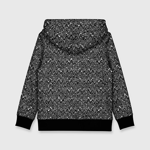 Детская толстовка Чёрный с белым текстурированный / 3D-Черный – фото 2
