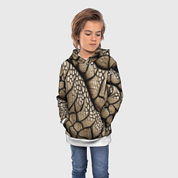 Толстовка-худи детская Найди змею, цвет: 3D-белый — фото 2