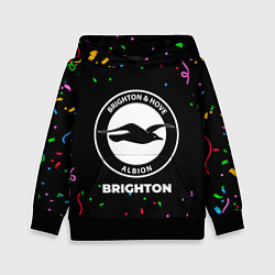 Толстовка-худи детская Brighton конфети, цвет: 3D-черный