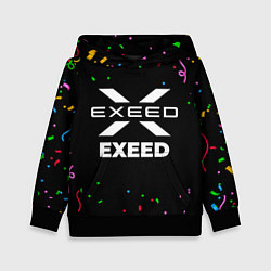 Толстовка-худи детская Exeed конфети, цвет: 3D-черный