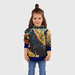 Толстовка-худи детская Абстракция ктулху - нейросеть, цвет: 3D-синий — фото 2