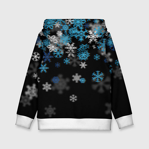 Детская толстовка Снежинки объемные / 3D-Белый – фото 2