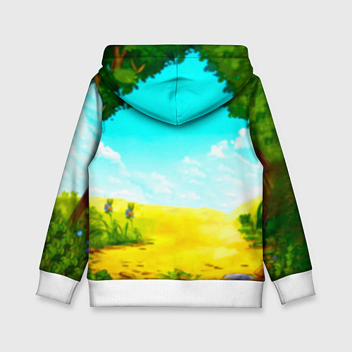 Детская толстовка Гиппопотамчик / 3D-Белый – фото 2