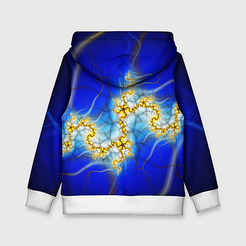 Детская толстовка Фрактальный узор мерцание / 3D-Белый – фото 2