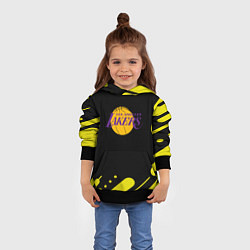 Толстовка-худи детская Lakers club, цвет: 3D-черный — фото 2
