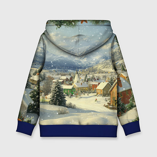 Детская толстовка Дух рождества / 3D-Синий – фото 2