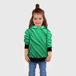 Толстовка-худи детская Зелёный пластик, цвет: 3D-черный — фото 2