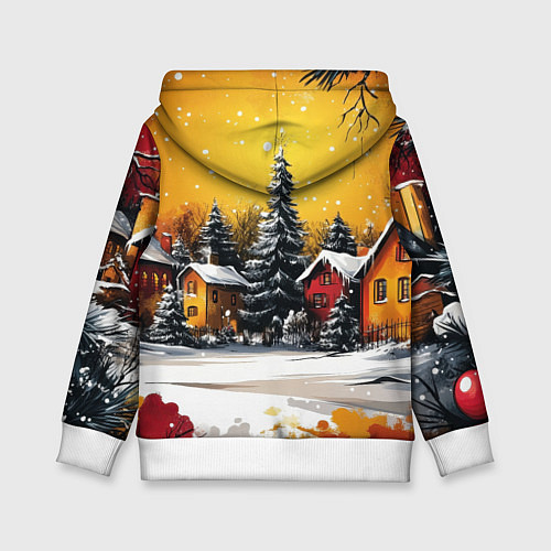 Детская толстовка Новогодний двор / 3D-Белый – фото 2