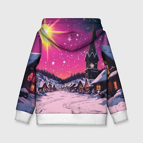 Детская толстовка Закат рождества / 3D-Белый – фото 2