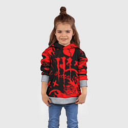 Толстовка-худи детская Lil peep monster energy, цвет: 3D-меланж — фото 2