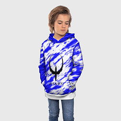 Толстовка-худи детская Quake огненные краски, цвет: 3D-белый — фото 2