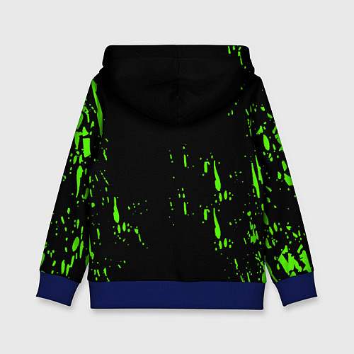 Детская толстовка Quake брызги кислотных красок / 3D-Синий – фото 2