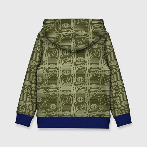 Детская толстовка Плетёная сетка с кельтскими узлами / 3D-Синий – фото 2