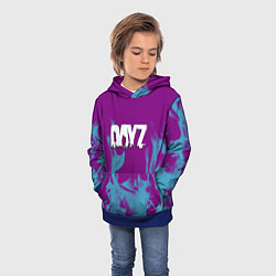 Толстовка-худи детская Dayz неоновый огонь, цвет: 3D-синий — фото 2