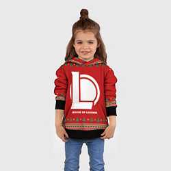 Толстовка-худи детская League of Legends new year, цвет: 3D-черный — фото 2