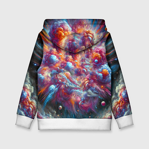 Детская толстовка Бейсболист и космос / 3D-Белый – фото 2