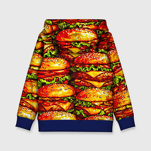 Детская толстовка Бургеры / 3D-Синий – фото 2