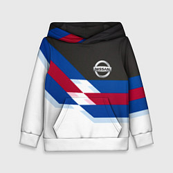 Толстовка-худи детская Nissan geometry steel, цвет: 3D-белый