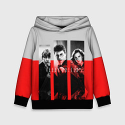 Толстовка-худи детская Гарри Поттер и его друзья, цвет: 3D-черный