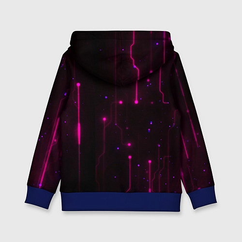 Детская толстовка Самурай киберпанк цифровой / 3D-Синий – фото 2