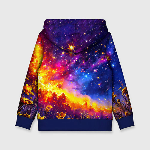 Детская толстовка Пчелка в космосе / 3D-Синий – фото 2