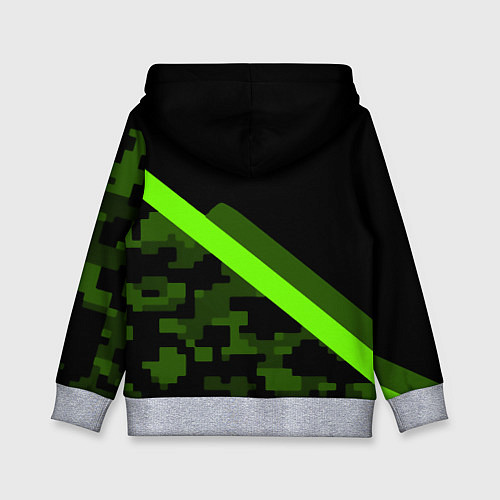 Детская толстовка Portal camo steel geometry / 3D-Меланж – фото 2