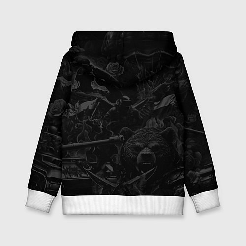 Детская толстовка Защитник отечества с ангельскими крыльями / 3D-Белый – фото 2