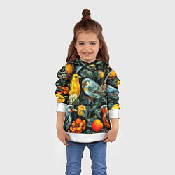 Толстовка-худи детская Кукушки, цвет: 3D-белый — фото 2