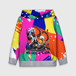 Толстовка-худи детская Rick-Venom and Morty - rock group, цвет: 3D-меланж