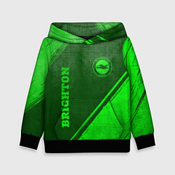 Толстовка-худи детская Brighton - green gradient вертикально, цвет: 3D-черный