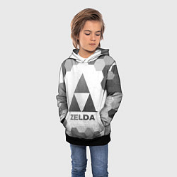 Толстовка-худи детская Zelda - white gradient, цвет: 3D-черный — фото 2