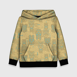 Толстовка-худи детская Маски Тики, цвет: 3D-черный