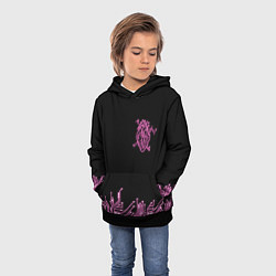 Толстовка-худи детская Киберсердце, цвет: 3D-черный — фото 2