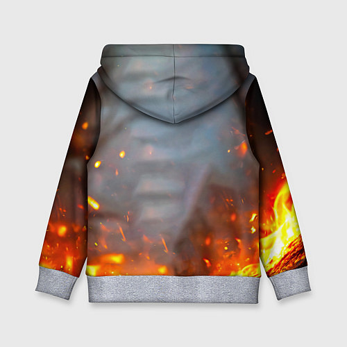 Детская толстовка Филин в огне / 3D-Меланж – фото 2