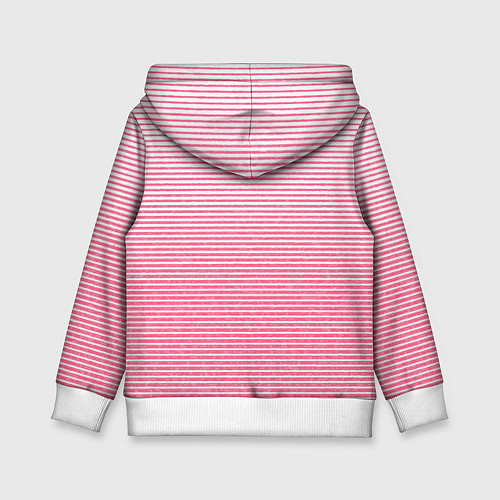 Детская толстовка Полосатый розовый текстурный / 3D-Белый – фото 2