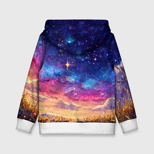 Детская толстовка Гусь и космос / 3D-Белый – фото 2