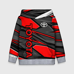 Толстовка-худи детская Toyota - красная абстракция, цвет: 3D-меланж
