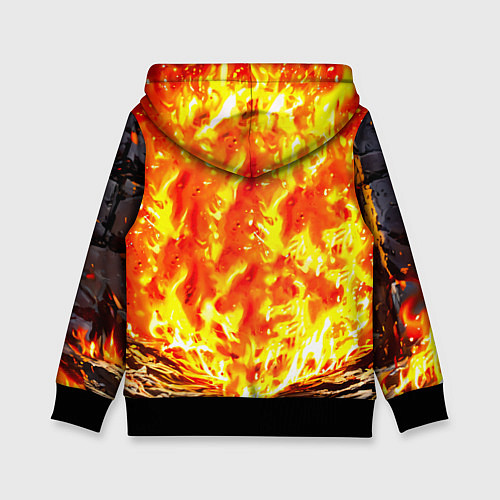 Детская толстовка Овечка в огне / 3D-Черный – фото 2