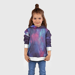 Толстовка-худи детская Тай-дай космос, цвет: 3D-белый — фото 2