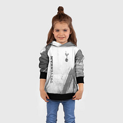 Толстовка-худи детская Tottenham - white gradient вертикально, цвет: 3D-черный — фото 2