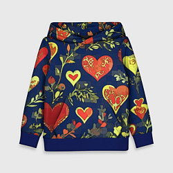 Толстовка-худи детская Дела сердечные, цвет: 3D-синий