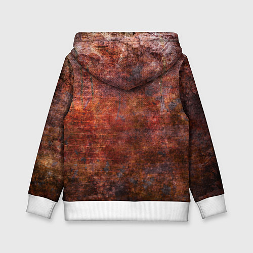 Детская толстовка Абстракция - rusty wall / 3D-Белый – фото 2