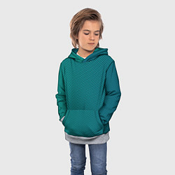 Толстовка-худи детская Бирюзовый перелив, цвет: 3D-меланж — фото 2